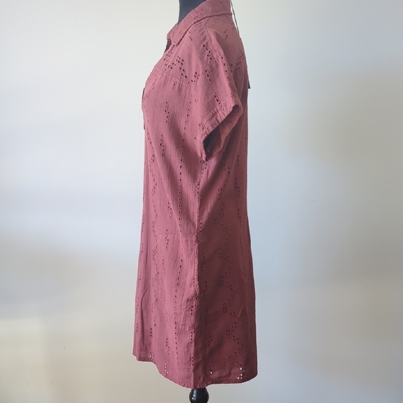 Prana Brick Red Eyelet Dress - Picture 5 of 11